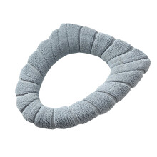 Housse de siège de toilette lavable et élastique pour usage domestique, coussin de toilette épais, chaud et doux pour l'hiver, tapis antidérapant