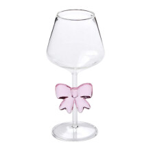 Verres à vin en verre transparent à motif nœud papillon
