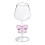 Vinglas i klart glas med rosettdesign 1