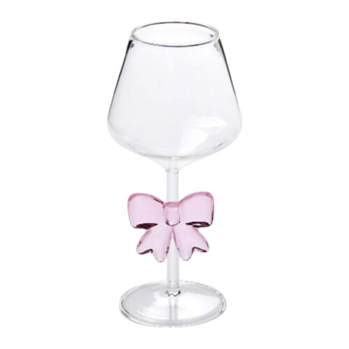 Vinglas i klart glas med rosettdesign