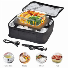 Sac à lunch chauffant 12 V pour voiture avec isolation en feuille d'aluminium – Compatible avec les boîtes à bento, les pique-niques, le bureau