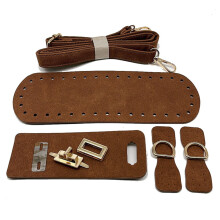 Nähset für Umhängetaschen mit vorgeschnittenem PU-Leder, Strick- und Häkeltaschen-Handnähwerkzeug für modische Handtaschen-Designs