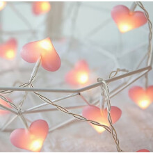 Heart-shaped string lights, battery-powered (batteries not included), for Valentine's Day, weddings, indoor/outdoor Christmas & parties