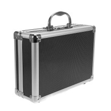 Aluminum Briefcase Black 1Pcs 11.4X8.1X3.9in Locking Case Organizer