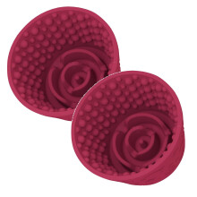 2-Pack Dog Lick Mat – Anti-Anxiety, Slow Feeder, Treat Dispenser, Non-Slip Silicone, Compatible with Small/Medium/Large Breeds, Red