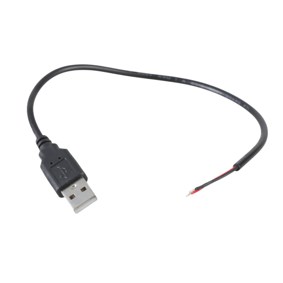 Usb Male To 2Pin Pigtail Cable Power Cord 22Awg Bare Open End Extension Wire Supports 5V 3A Power Supply 9555307639190