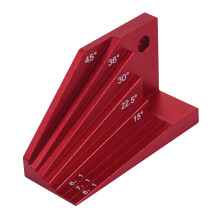 Bevel Block Gauge, Metal Woodpeckers Angle Finder Tool, Red Aluminum Alloy Bevel Gauge Protractor for Construction Sites, Homes, Studios