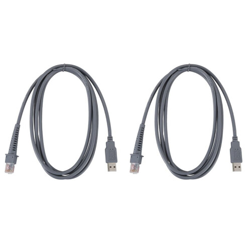 2x USB A Αρσενικό σε RJ45Καλώδιο 7Ft2M Σαρωτής Barcode LS4278LS2208 2208AP, 2x σειριακό καλώδιο σαρωτή