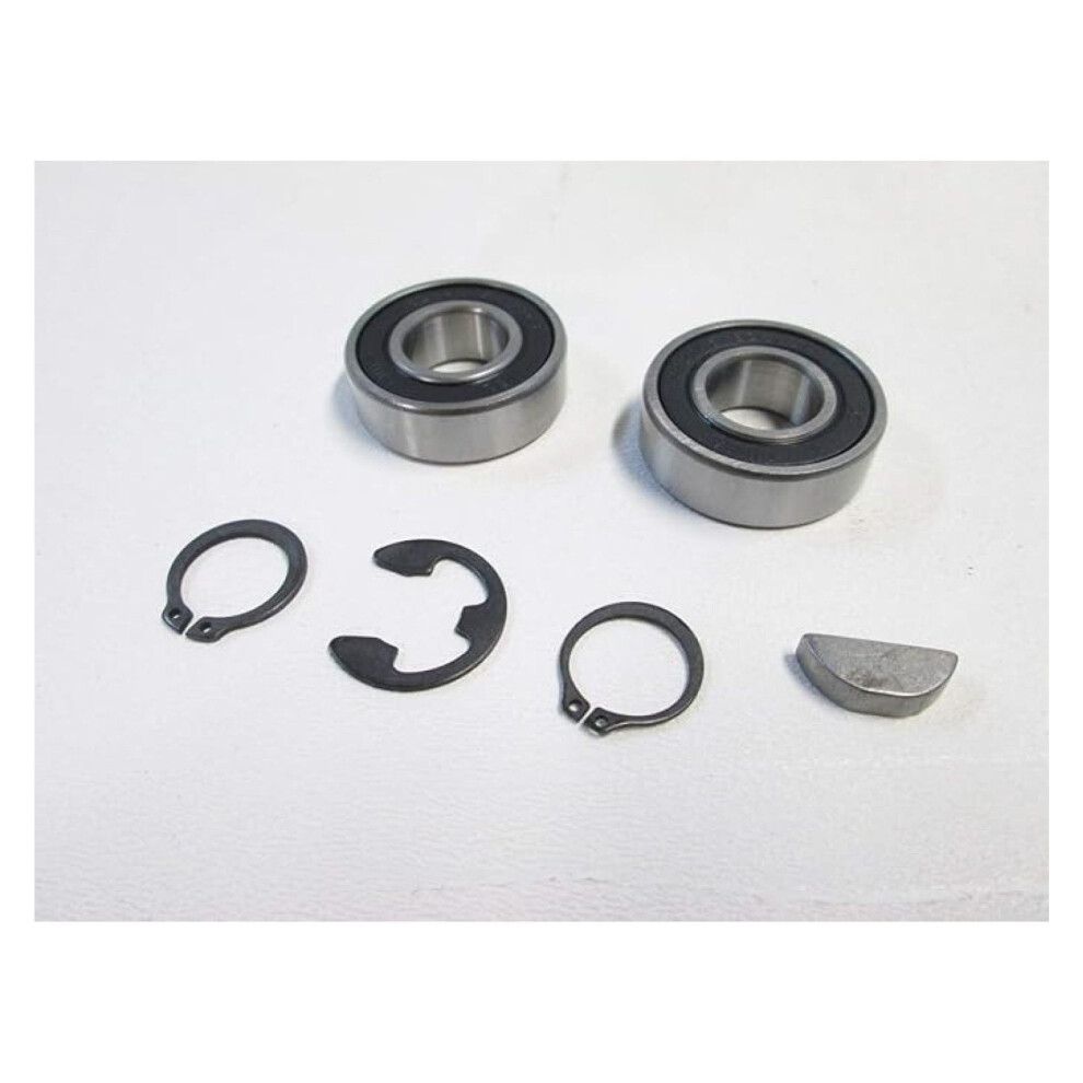 Sears 10" Table Saw Arbor Bearing Kit - 820015 - Replacement Bearings For Belt Drive Saws - Includes Snap Rings & Woodruff Key - Fits 113.Xxxx Series 9448990630271