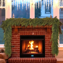 Decoración navideña Norfolk Vines 8.9 pies 10 tenedores 90 cabezas