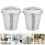 4pcs Countertop Waste Bin Iron Storage Jar for Office Use Back to School 1