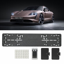 EU-Standard License Plate Frame, Russia Car Fit, ABS Plastic RCS Holder (Screws/Washers)