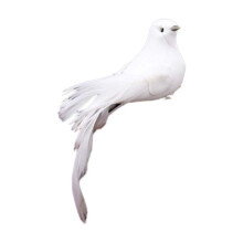 Artificial White Doves – Foam Feathered Clip-On Birds for Christmas Tree, Wedding, Wreath & Craft Decor