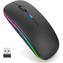Mouse Bluetooth Wireless reîncărcabil, ultra subțire și silențios, pentru PC, desktop, laptop, compatibil cu iPad, MacBook, telefon