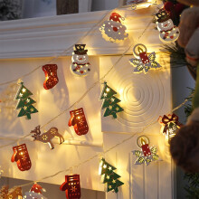 Christmas String Lights Decorations, 4.9FT Christmas Fairy Lights, Battery Operated (Not Included) Cute Window Lights 2025 Home Indoor Decor