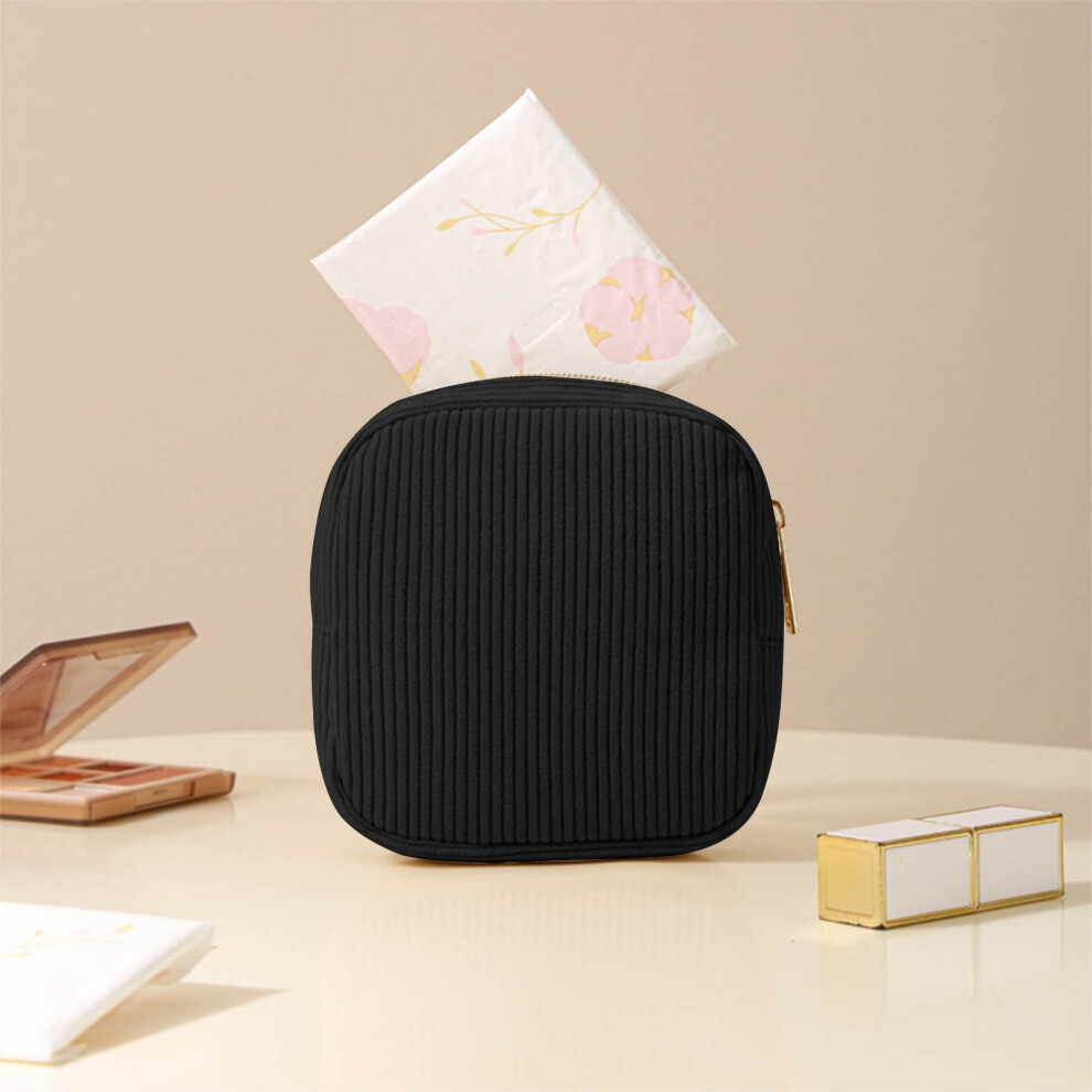 Corduroy Sanitary Napkin Storage Bag for Women â Discreet, Reusable Organizer Pouch for Travel & Home, Compatible with All Pads