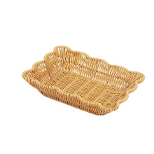 Paniers rectangulaires en imitation rotin pour pain et fruits, idéaux pour le service à table – Adaptés aux restaurants, hôtels et cuisines