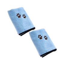 Microfiber Pet Grooming Towel Blue 40x31.5 inch 2 pack