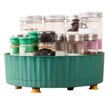 25 cm grote plastic draaibare organizer voor keuken, voorraadkast, kast, koelkast, aanrecht en badkamer – groen (1 stuk)