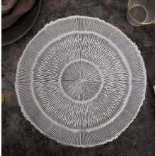 2 pcs Round PVC Placemats – One-Size-Fits-All, Modern Simple Design for Home, Tea Coasters & Western Restaurant Use