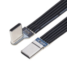 Siliconen USB-C-kabel met haakse connector, 1 meter