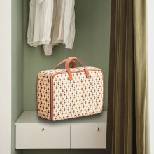 Grote opbergtas met bloemenprint, ritssluiting, verstevigde handgrepen en opvouwbaar ontwerp – Duurzame organizer voor kleding, beddengoed en