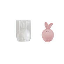 Easter heart bunny silicone mold for resin candles and home