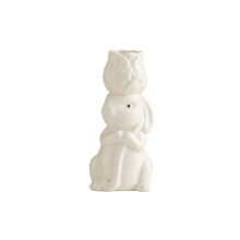 Vaso de cerâmica em formato de coelho da Páscoa – Branco, 17,7 cm