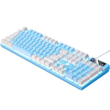 Mechanical Gaming Keyboard USB LED Lighting for Game Office,, 435x130x25mm Blue White
