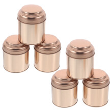 Boîtes à thé hermétiques en or rose (lot de 6)