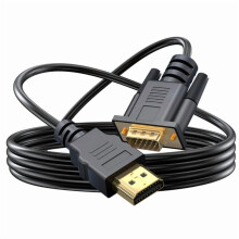 Cavo da HDMI a VGA, adattatore da HDMI a VGA con connettori placcati in oro per monitor, proiettore e HDTV. Plug and Play.