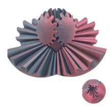 Zahnradkugel-Drehwürfel-Fingerspielzeug Schwarz Rot 8 cm