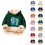 Moletom infantil com capuz e estampa multicolorida em fleece. 1