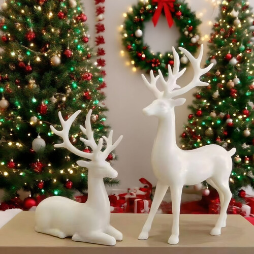 Figurine de renne, petite statue de cerf, décoration de table