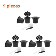 30–3 stk. påfyllbare filtre til Nespresso-kaffemaskin, gjenbrukbare kapsler med skje og børste, kaffekapsler