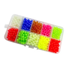 1000 piezas de perlas redondas de repuesto para aparejos de pesca, perlas de plástico luminiscentes de 5 mm para línea de pesca, accesorios