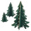Ensemble de décorations de sapin de Noël en bois 3D style chalet gingembre 1