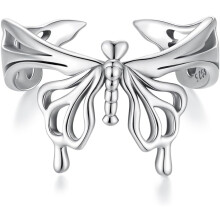 Elegant Butterfly 925 Sterling Silver Wedding Ring for Women – Expandable, Adjustable, Comfort Fit – Birthday/Anniversary Gift