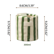 Tasse à café en céramique verte double paroi 300 ml