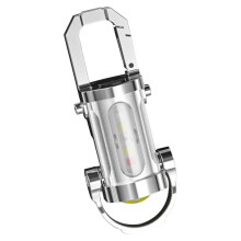 Lampe porte-clés mini QenASHaing, 8,7 cm, aluminium, 1200 mAh, projecteur COB 7 modes + SOS, idéale pour le camping, la randonnée et le sac à dos.