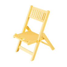 Foldable Chair Phone Stand, Candy Color Universal Mobile Holder, Desk Decor & Gift – Yellow