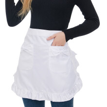 Tablier à volants pour femme, idéal pour la cuisine, la pâtisserie et la cuisson.
