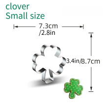 Ensemble de 10 emporte-pièces en acier inoxydable en forme de trèfle pour la Saint-Patrick - Décoration de biscuits, fondant et gâteaux