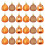 Pumpkin Ball Ornaments Orange 24-Piece Set 1