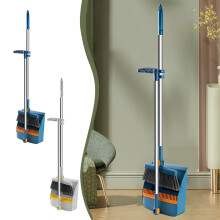 Hair Dustpan & Broom Set, Non-Stick, 180 Rotatable, Foldable, Modern Home Cleaning – Compatible with TOPLIU