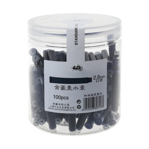 100 τεμάχια μελάνια Sacs Refill Replaceable Πένα Refill Μελανιών Γρήγορο Στέγνωμα για Γραφείο