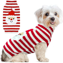 Kersttrui met kattenprint voor honden, feestelijke puppytrui maat S