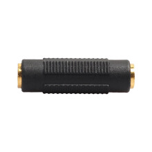 Adattatore per cuffie con connettore jack stereo da 3,5 mm placcato oro, da femmina a femmina.