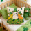 Housse de coussin pour la Saint-Patrick, 45 x 45 cm, motif trèfle 1