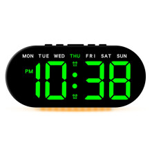 Horloge de table avec affichage de la date, de l'heure et de la température, mode nuit